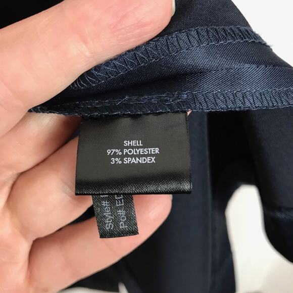 Ellen Tracy Navy Blue Satin Dress Sz.8 NWT - Picture 7 of 8